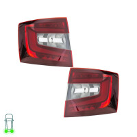 Rear Light Set left right P21W PY21W HELLA for SKODA OCTAVIA