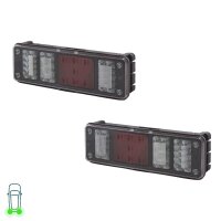 Rear Light Set left right 24 V LED HELLA suitable for...