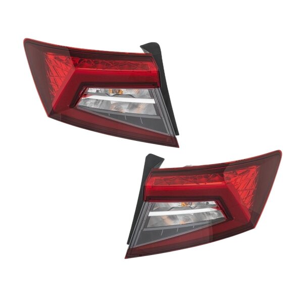 Rear Light Set left right 12 V LED W16W HELLA for SKODA KAROQ