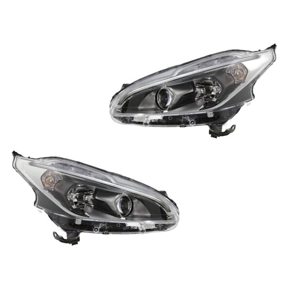 Scheinwerfer-Set links/rechts Halogen + LED Valeo für PEUGEOT 208 I