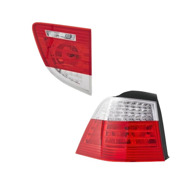 Rear Light Set left 12 V W16W LED P21W HELLA suitable for BMW 5 Series