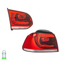 Rear Light Set left 12 V LED W16W WY21W HELLA for e.g. VW...