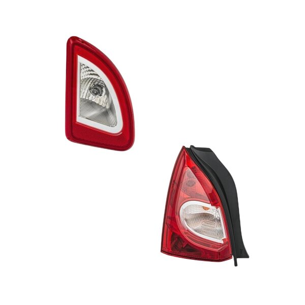 Rückleuchten-Set links 12 V W16W P21/5W P21W PY21W HELLA für RENAULT TWINGO