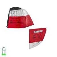 Rear Light Set right 12 V W16W LED P21W HELLA suitable...