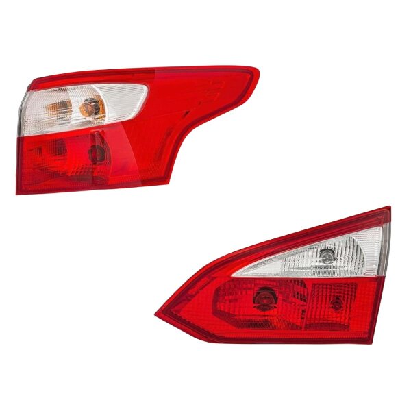 Rear Light Set right 12 V P21/5W W16W P21W PY21W W5W HELLA for e.g. FORD