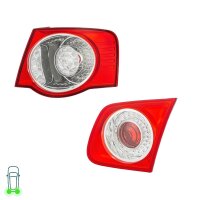 Rear Light Set right 12 V P21W LED Halogen HELLA suitable...