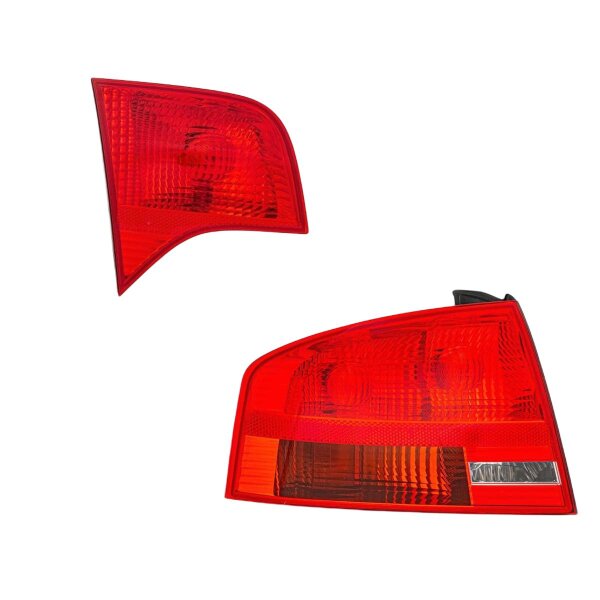 Rear Light Set left right 12 V P21W Bulb technology HELLA for AUDI A4