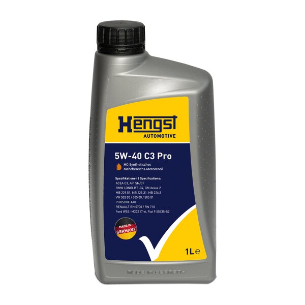 Engine oil HENGST FILTER 5W-40 C3 Pro DE 1L Low SAPS Longlife DPF
