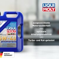 Engine Oil 5 l 5W-40 LIQUI MOLY Leichtlauf High Tech for various vehicles