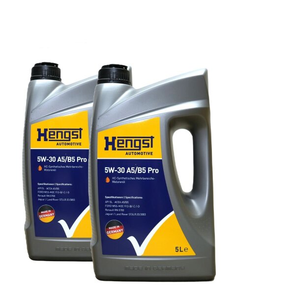 Engine oil multipack HENGST FILTER 2x5L 5W-30 A5/B5 Pro DE Fuel Eco Longlife