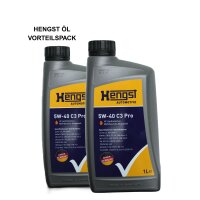 2x Motoröl HENGST-Set 5W-40 C3 Pro DE 1L Low SAPS...
