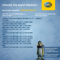 Innenraumgebläse 12V 150W Ø: 147mm HELLA für RENAULT CLIO II 1.5 dCi