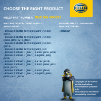 Innenraumgebläse 12V 180W Ø: 155mm HELLA für RENAULT GRAND SCÉNIC II 1.6