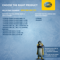 Innenraumgebläse 12V 294W Ø: 146mm HELLA für PEUGEOT 307 (3A/C) 1.6 16V
