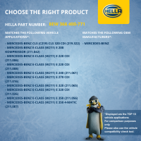 Innenraumgebläse 12V 372W Ø: 163mm HELLA für MERCEDES-BENZ CLS (C219) CLS 500