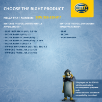 Lüfter, Motorkühlung 12V 120W Ø348mm HELLA für VW GOLF IV Variant (1J5) 1.6