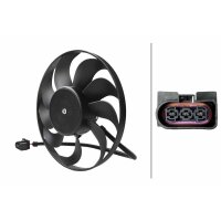 Engine Cooling Fan 12 V 90 W 3-pole HELLA for SEAT IBIZA and others