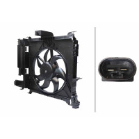 Engine Cooling Fan 12 V 192 W 2-pole HELLA for e.g. SMART FORTWO