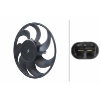 Engine Cooling Fan 12 V 200 W 2-pole HELLA for e.g. MERCEDES-BENZ VITO