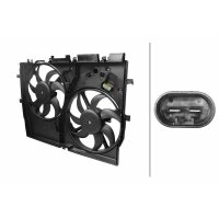 Lüfter Motorkühlung 12V 300/250W Ø385mm HELLA für FIAT DUCATO Van 160 Multijet
