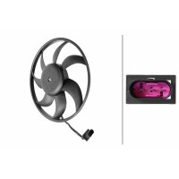 Lüfter, Motorkühlung 12V 200W Ø385mm HELLA für VW POLO V (6R1, 6C1) 1.4 TDI