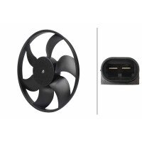 Engine Cooling Fan 12 V 200 W 2-pole HELLA for e.g. RENAULT KANGOO