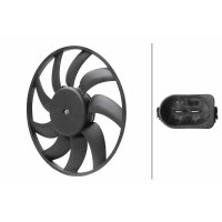 Engine Cooling Fan 12 V 216 W 2-pole HELLA suitable for e.g. AUDI A5