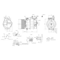 Klimakompressor 24 V Ø 130 HELLA für u.a. MERCEDES-BENZ ACTROS
