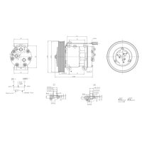 Klimakompressor 24 V Ø 176 HELLA Thermo-Expertise passend für u.a. VOLVO FM