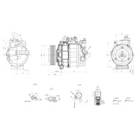 Kompressor, Klimaanlage 12V R 134a HELLA für AUDI Q7 (4LB) 3.0 TDI quattro