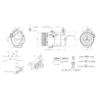 Kompressor, Klimaanlage 12V R 134a HELLA für OPEL ASTRA H (A04) 1.4 (L48)