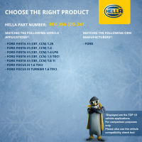 Kompressor, Klimaanlage 12V R 134a/R 1234yf HELLA für FORD FIESTA Saloon 1.6