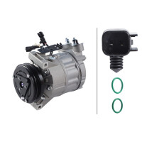 Kompressor, Klimaanlage 12V R 134a/R 1234yf HELLA für VOLVO S60 II (134) D5 AWD