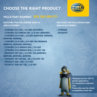 Air Conditioning Compressor 12 V Ø 119 HELLA suitable for e.g. CITROËN C5