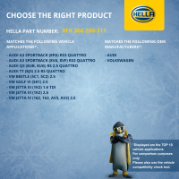 Air Conditioning Compressor 12 V Ø 127 HELLA suitable for e.g. VW JETTA