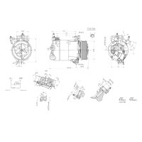 Kompressor, Klimaanlage 12V R 134a/R 1234yf HELLA für FORD FOCUS III 1.6 LPG