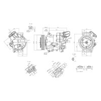 Kompressor, Klimaanlage 12V R 134a HELLA für OPEL ASTRA J (P10) 1.6 (68)