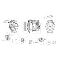 Air Conditioning Compressor 12 V Ø 115 HELLA for MERCEDES-BENZ A-CLASS