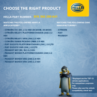 Klimakompressor 12 V Ø 119 HELLA passend für u.a. CITROËN JUMPER