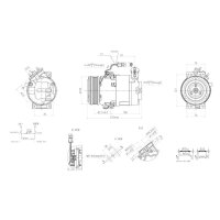 Kompressor, Klimaanlage 12V R 134a HELLA für OPEL CORSA C (X01) 1.4 (F08, F68)