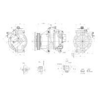 Kompressor, Klimaanlage 12V R 134a HELLA für TOYOTA YARIS (_P13_) 1.5