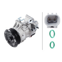 Kompressor, Klimaanlage 12V R 134a HELLA für TOYOTA YARIS (_P13_) 1.5