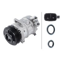 Air Conditioning Compressor 12 V Ø 110 HELLA suitable for e.g. OPEL CORSA
