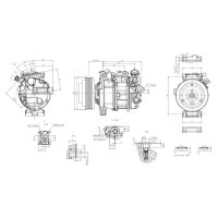 Air Conditioning Compressor 12 V Ø 115 HELLA for MERCEDES-BENZ B-CLASS