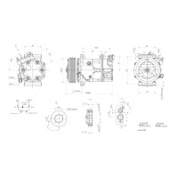 Klimakompressor 12 V Ø 109 HELLA passend für u.a. PEUGEOT 207/207+