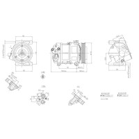 Kompressor, Klimaanlage 12V R 134a HELLA für FIAT GRANDE PUNTO (199_) 1.2