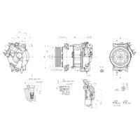 Kompressor Klimaanlage 12V R 134a/R 1234yf HELLA für OPEL COMBO E Tour/Life (K9)