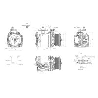 Kompressor Klimaanlage 12V R 134a/R 1234yf HELLA für FORD TOURNEO CONNECT 1.8