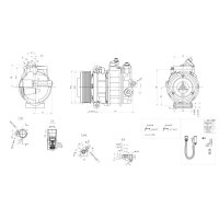 Air Conditioning Compressor 12 V Ø 120 HELLA for MERCEDES-BENZ C-CLASS