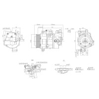 Kompressor, Klimaanlage 12V R 134a HELLA für BMW 3er (E90) 320 d